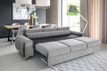 Canapea extensibila 3 locuri, ELTAP, SO-LAU-03NU, Laurence, 261x97x105 cm, lemn/poliester, gri deschis