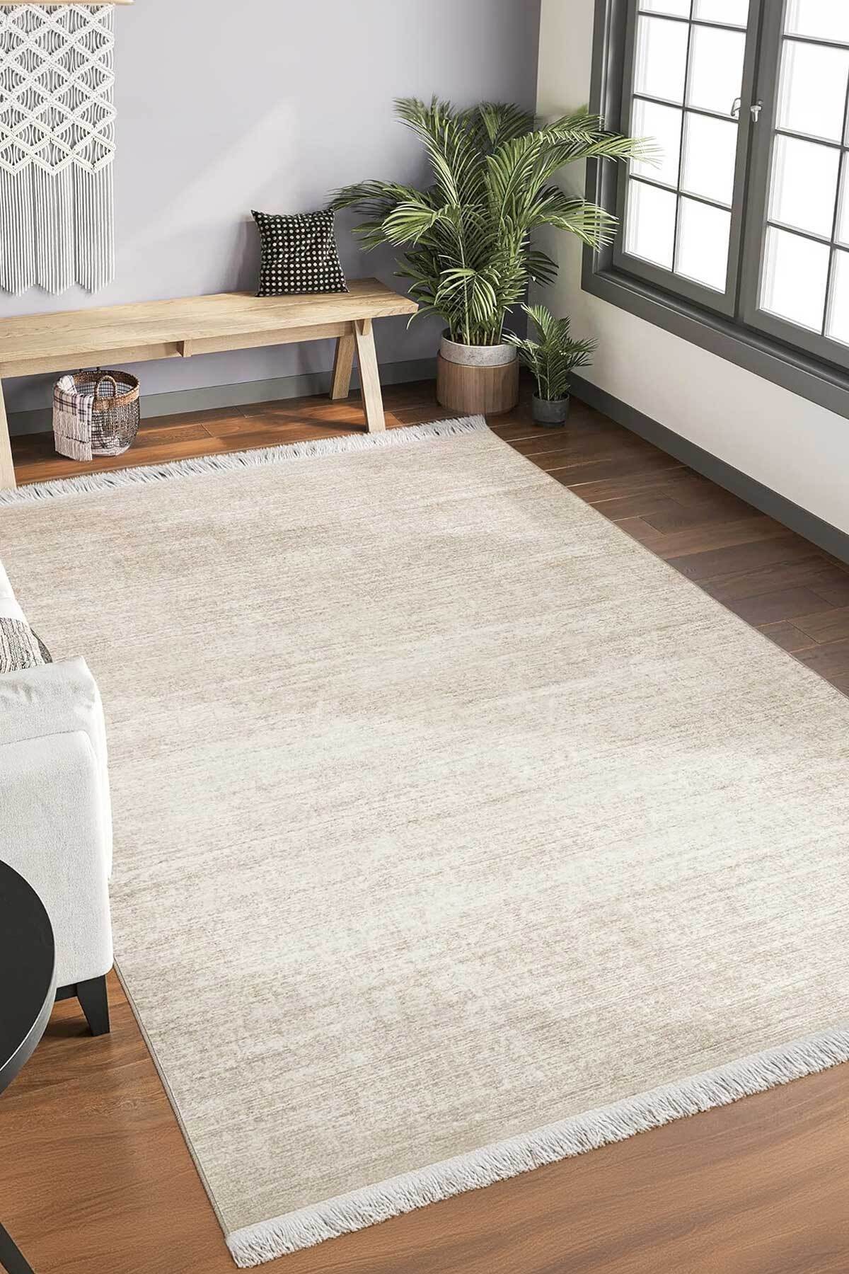 Covor, DC-7282-YOLLUK-157, 200x250 cm, Poliester, Crem