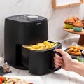 Friteuza cu aer fara ulei InnovaGoods, Fryinn Lite 2000, 25 x 25.5 x 21.5 cm, 2 L, 1200W, negru