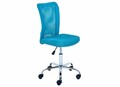 Scaun de birou pentru copii Bonnie, Inter Link, 43x42x88-98 cm, rotativ, metal/poliuretan, turcoaz