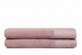 Set 2 prosoape de baie 90x150 cm, 100% bumbac, Saheser, Pitircik Dusty Rose