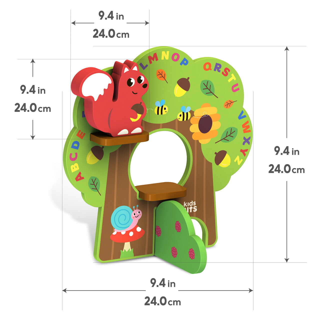 Set animale 13 piese, Padure, Kids Hits, lemn, multicolor - view 3