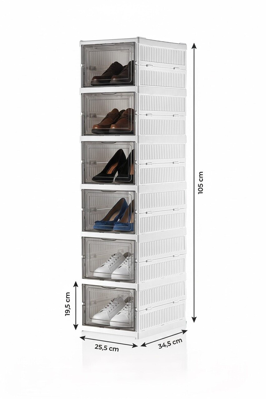 Pantofar, Hanah Home, Lavine 105, 25.5x105x34.5 cm, PLASTIC, Alb — imaginea 10