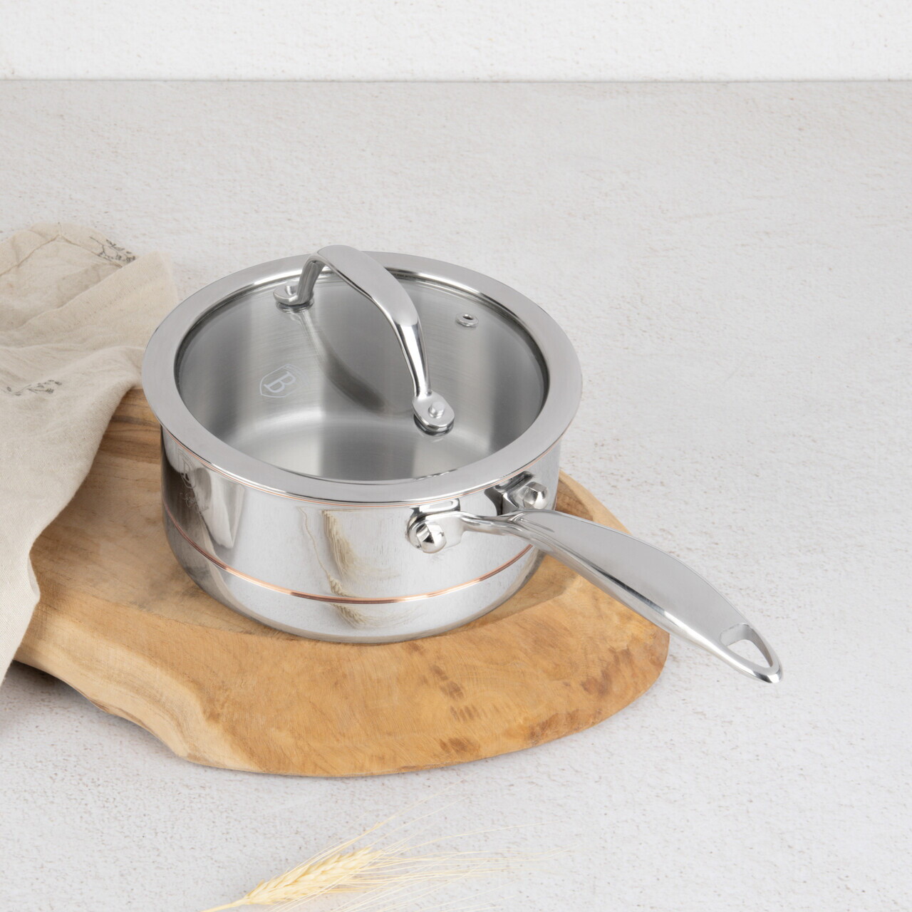 Cratita cu capac Berlinger Haus, Copper Touch, 16 cm, inox, argintiu - imagine 2