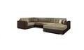 Coltar extensibil dreapta 5 locuri ELTAP, Damario, 338x189x78 cm, lemn/poliester, bej inchis/maro inchis