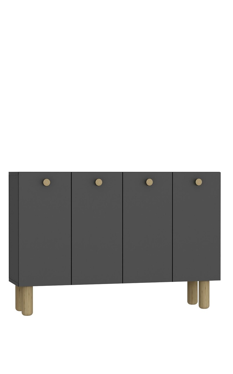 Consola, Hanah Home, Ilay Bohem, 120x80x29.6 cm, PAL , Stejar antracit / safir - view 4