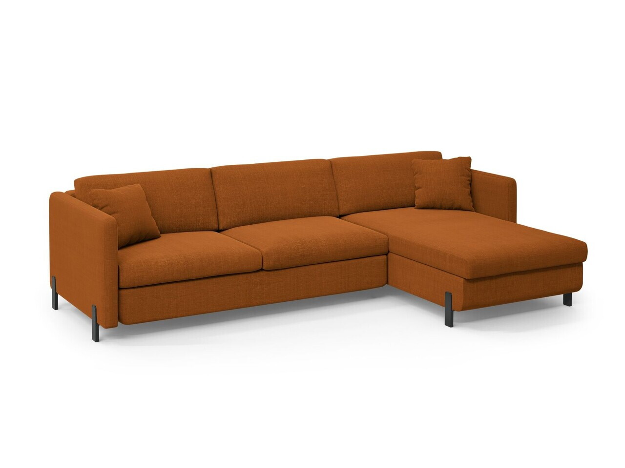 Coltar extensibil dreapta 5 locuri, Gloria, Micadoni Home, 286x170x88 cm, tesatura structurata, caramiziu — imaginea 5