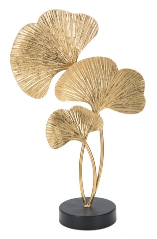 Decoratiune Foglie, Mauro Ferretti, 24.5×10.5×40.5 cm, fier, auriu Mauro Ferretti