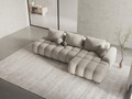 Coltar extensibil dreapta 3 locuri, Linz, Cosmopolitan Design, 275x142x84 cm, cotiera stanga, tesatura structurata, bej