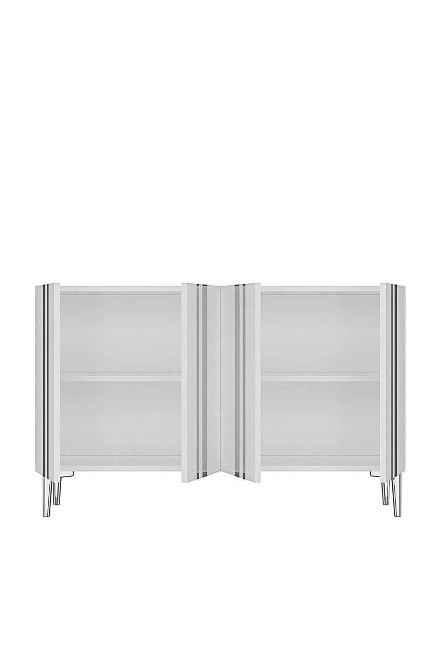 Consola, Hanah Home, Mia 120, 120x75x32 cm, Alb / Argintiu — imaginea 4