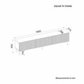 Comoda TV, Odessa, Oscar, 180x45x31.4 cm, Travertin