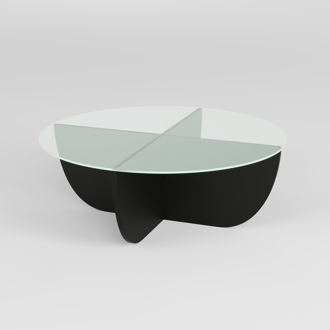 Masuta de cafea, Neostill, Lily, 90x30x90 cm, Sticla temperata, Negru