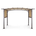 Pavilion pentru gradina / Gazebo, Shadow, L.360 l.269 H.225 cm, otel, maro/bej