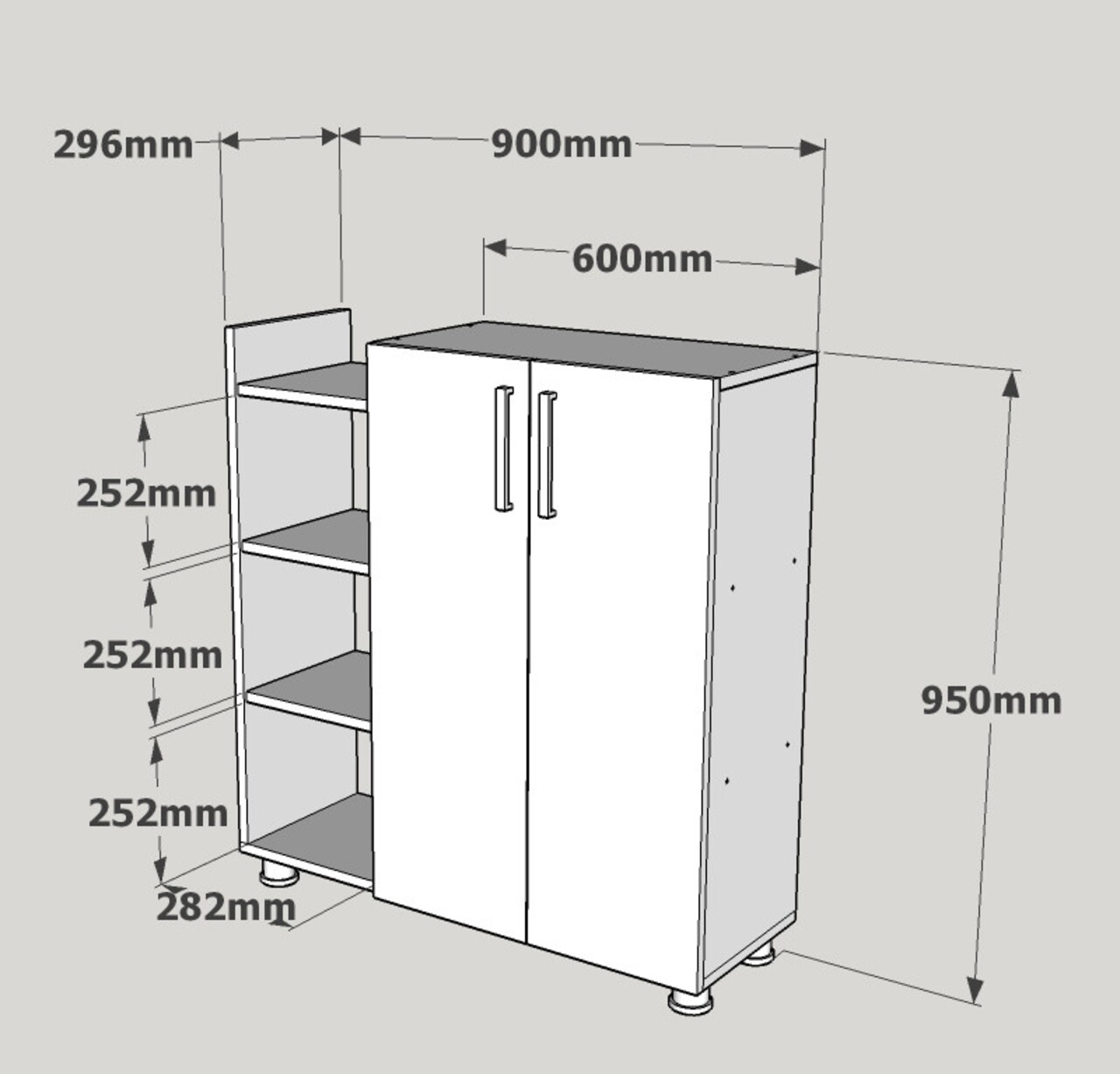 Pantofar Asus, Mobert, 90x30x90 Cm, Alb