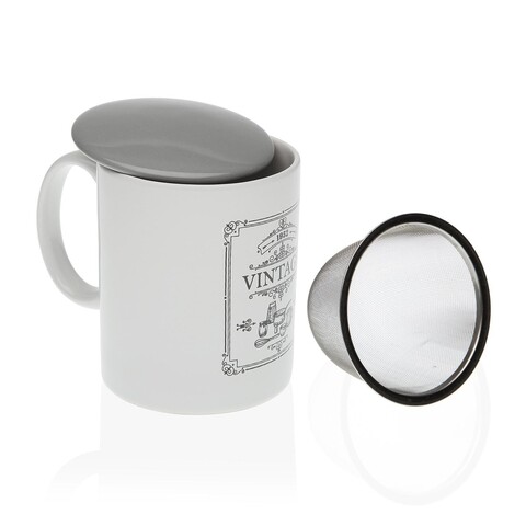 Cana cu infuzor si capac Adele, Versa, 10 x 12 x 8 cm, portelan