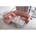 Coltar extensibil dreapta 4 locuri ELTAP, RT-24NU, Noble, 255x201x100 cm, lemn/poliester, roz