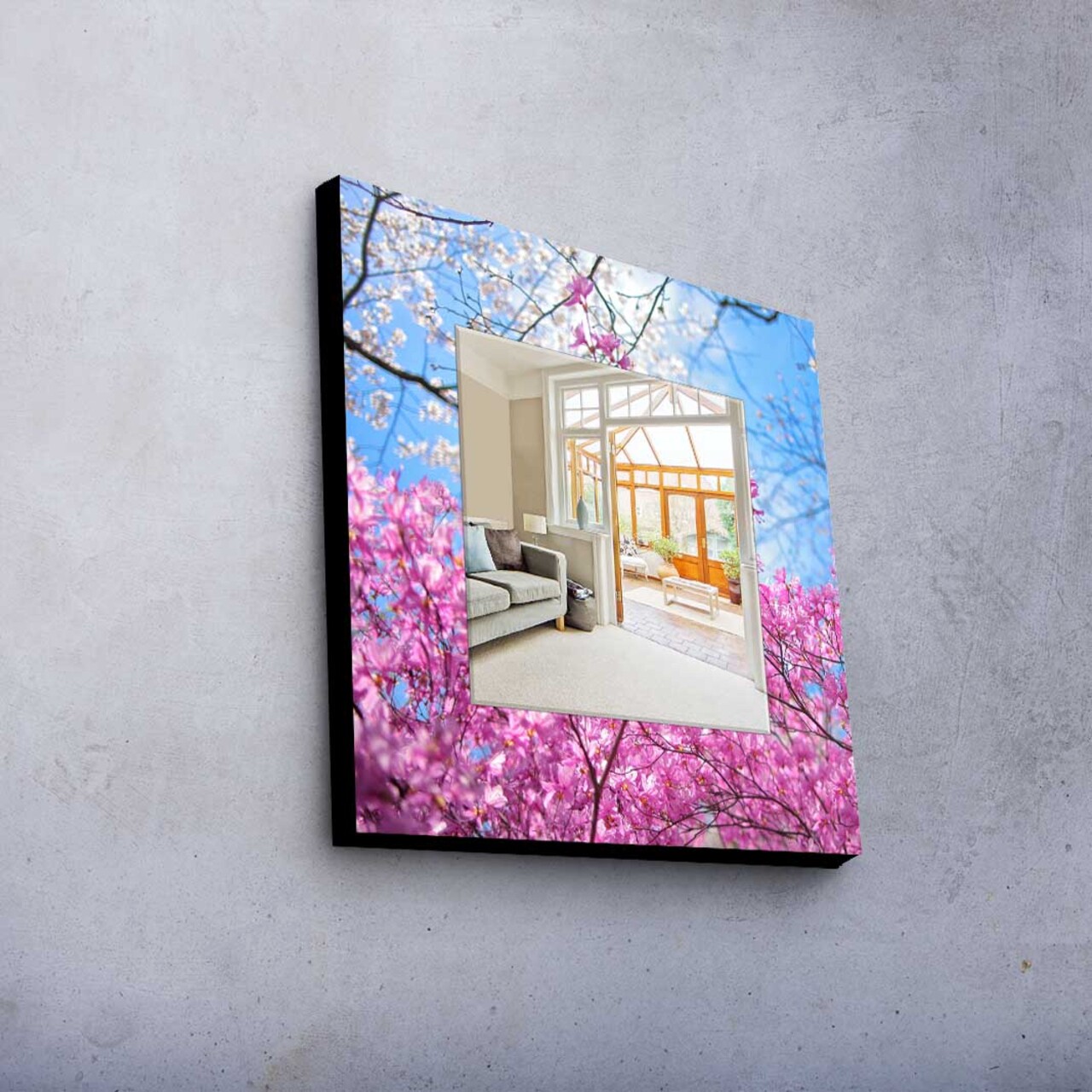 Oglinda decorativa MA-072 Cadru: 100% LEMN DE PIN (Grosime: 27 mm) Multicolor