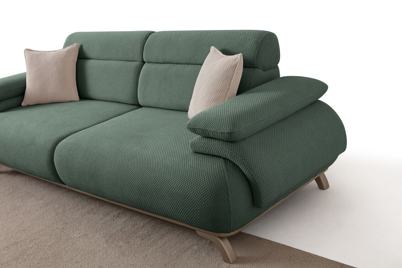 Canapea 3 locuri, Atelier del Sofa, 752EST1138, Lemn de carpen/PAL melaminat, Verde - view 9