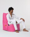 Fotoliu puf, Bean Bag Ferndale, Diamond, 60 x 90 cm, poliester impermeabil, roz