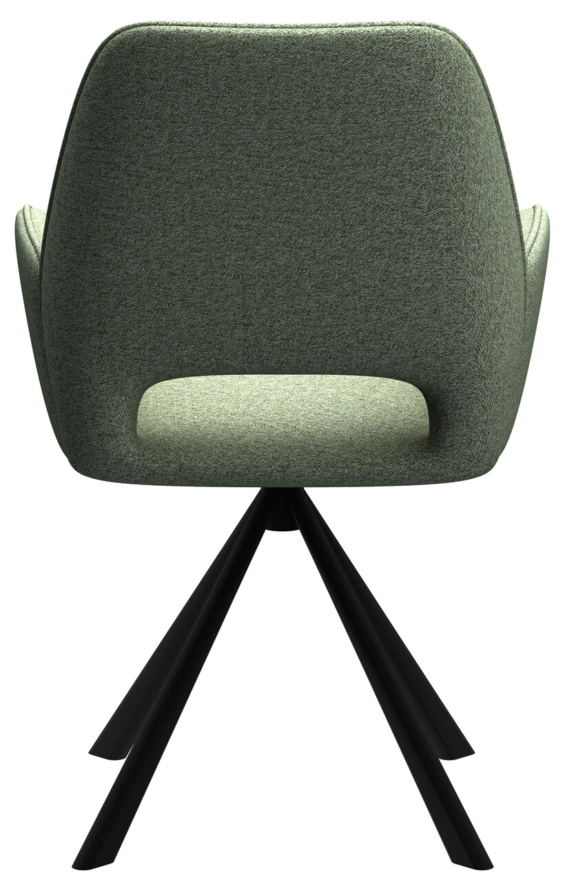 Scaun Graham, Actona, 59x62x87 cm, rotativ, poliester/otel, verde - view 4