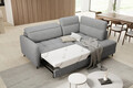 Coltar extensibil dreapta 3 locuri ELTAP, RT-04RAQ, Barea, 208x160x100 cm, lemn/poliester, gri deschis