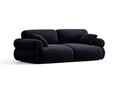 Canapea 3 locuri, Ophelia, Micadoni Home, 217x100x84 cm, catifea, albastru regal