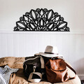 Decoratiune de perete, Venno, metal, 160 x 65 cm, negru