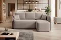 Coltar extensibil dreapta 3 locuri ELTAP, Hadson, 206x150x89 cm, lemn/poliester, bej inchis