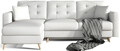 Coltar extensibil reversibil 3 locuri ELTAP, AsgL-07, Asgard, 248x162x93 cm, lemn/poliester, alb