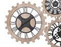 Ceas de perete Gears, Mauro Ferretti, 93x74 cm, fier, alb/auriu