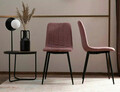 Scaun Alan Brego, Signal, 45x39x91 cm, textil/otel, mov deschis/negru
