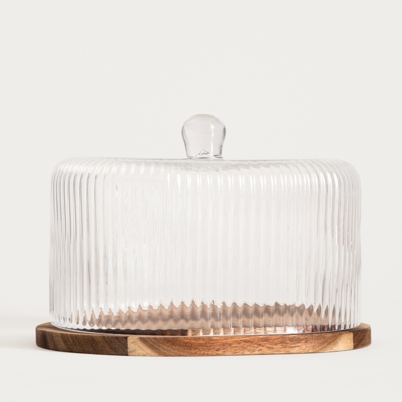 Platou cu capac Bardo, Homla, 18.5x27 cm, lemn/sticla, maro/transparent - 1 | YEO