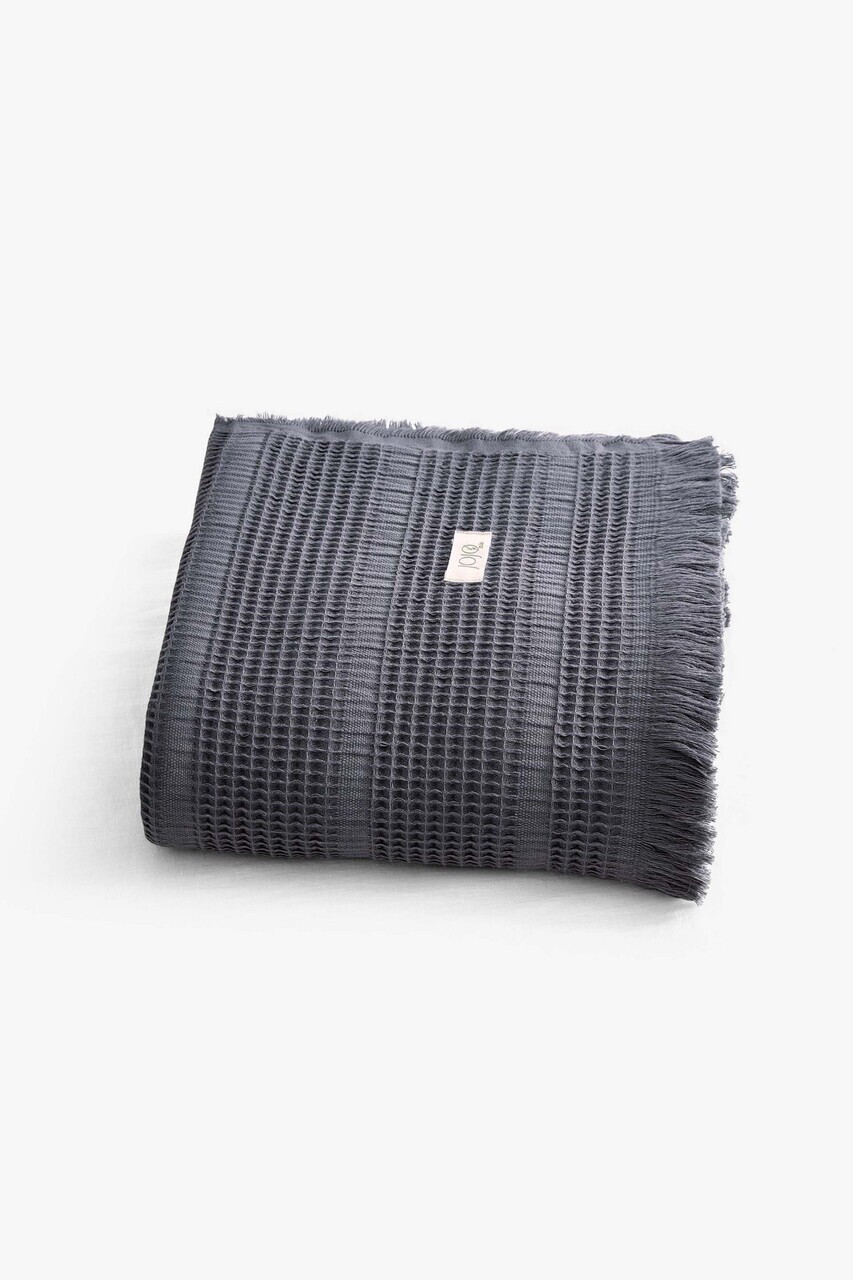 Patura, L'essentiel Maison, Mira, AMESTEC DE BUMBAC ȘI TENCEL, Antracit — imaginea 3