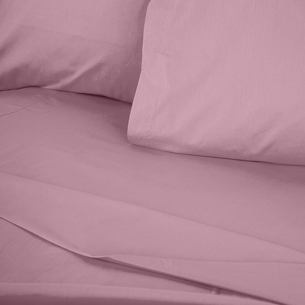 Cearceaf de pat cu elastic Ranforce Single Small (FR), L'essentiel Maison, Tonne Rosse, Roz prafuit - imagine 3