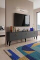 Comoda TV, Hanah Home, Demet, 180x53x30 cm, Antracit