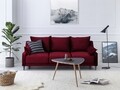 Canapea extensibila, Lilas, Mazzini Sofas, 3 locuri, cu lada de depozitare, 215x94x90 cm, catifea, rosu