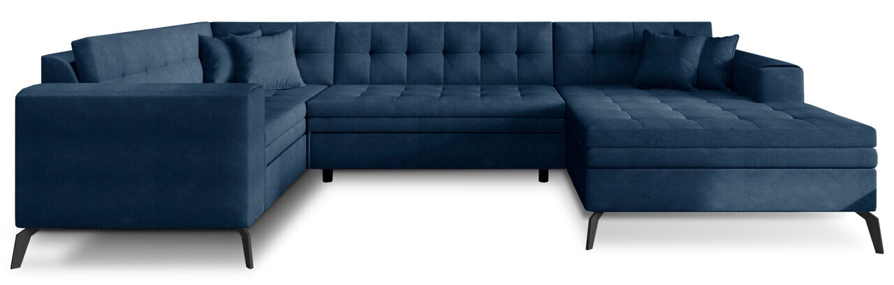 Coltar extensibil dreapta 5 locuri ELTAP, MON-RT-40PO, Montez, 340x180x93 cm, lemn/poliester, albastru inchis - view 2