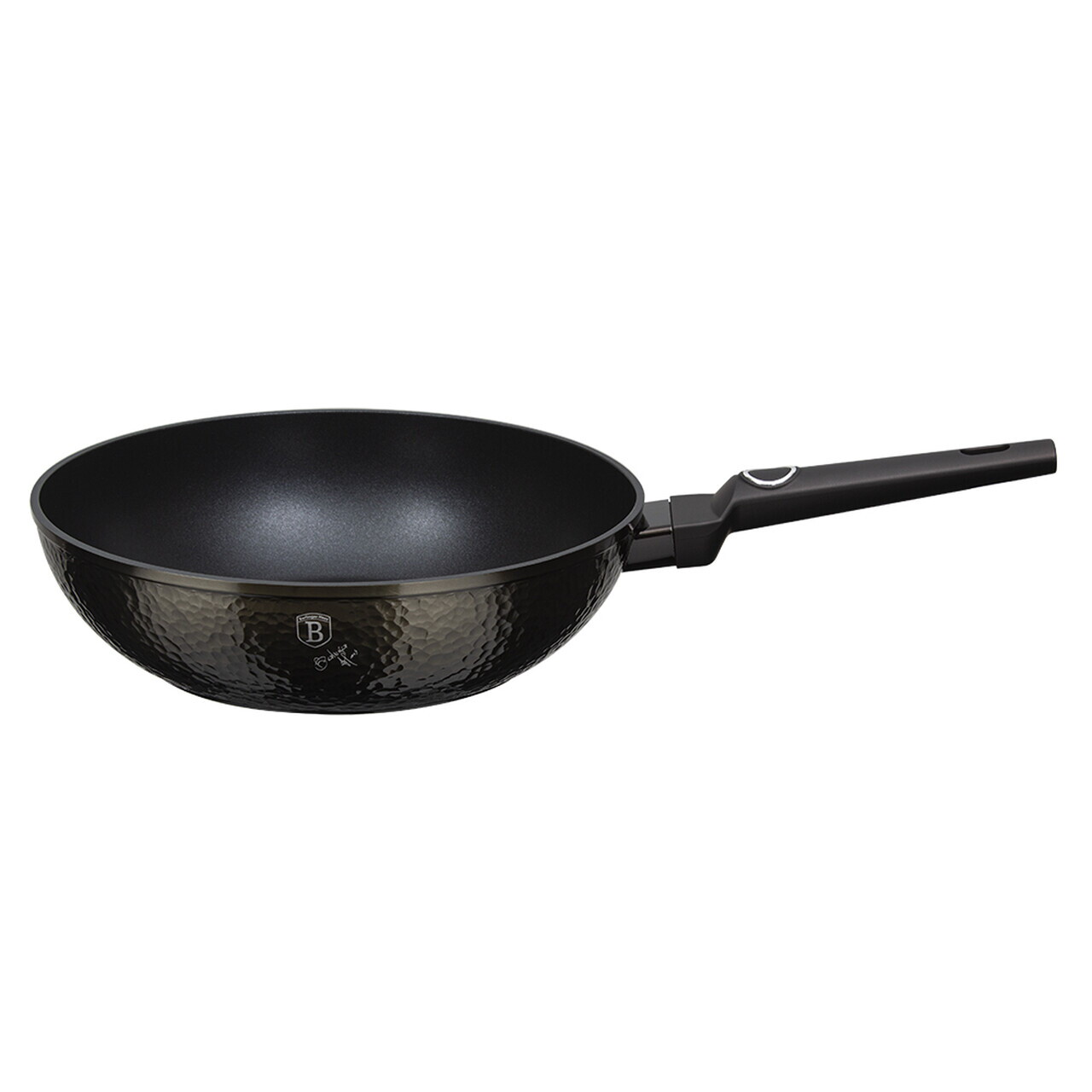Tigaie Wok Berlinger Haus, Primal Gloss, 28 cm, 3.2 L, aluminiu forjat, negru - imagine 6