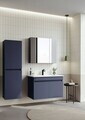 Dulap de baie cu chiuvetă, Hanah Home, Tivoli 85, Albastru marin mat