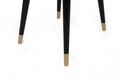Set scaune 4 piese, Nmobb, Hugo-367 V4, Metal, Crem / Negru / Auriu