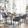 Scaun, Songmics, Velvet Design, 62.5x62x85 cm, otel/catifea, gi