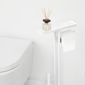 Suport hartie igienica si perie toaleta, Brabantia, MindSet, 29x12.5x75.5 cm, otel, Alb