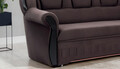 Coltar extensibil dreapta 3 locuri ELTAP, L-004, Lord, 243x180x112 cm, lemn/poliester, maro inchis/negru