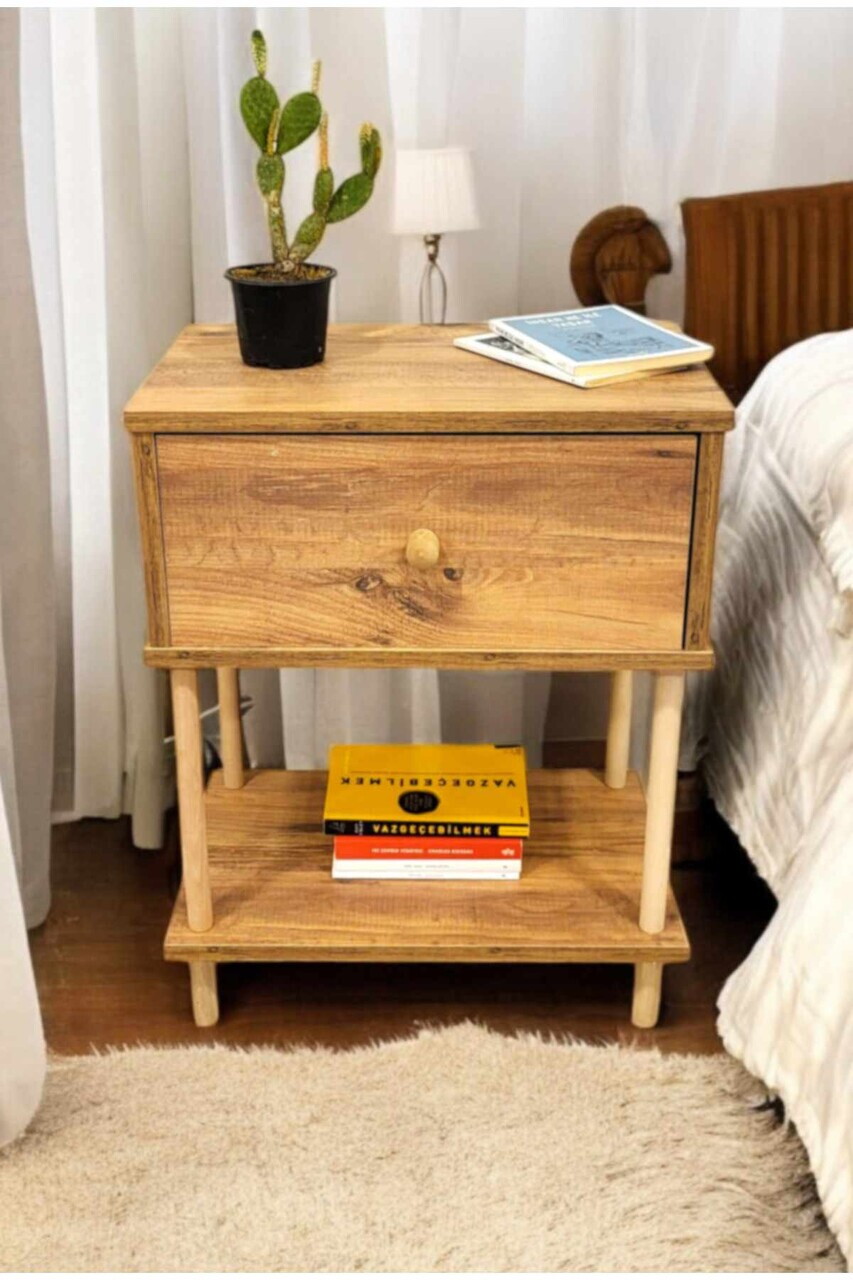 Noptiera, Hanah Home, Peka-0002, 50x64.4x32 cm, PAL, Pin — imaginea 2