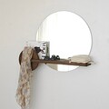 Oglinda decorativa, Neostill, Points, 83x70 cm, Lemn, Maro