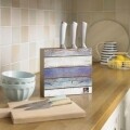 Set 5 cutite cu suport, Amefa, Coast, inox/lemn, multicolor