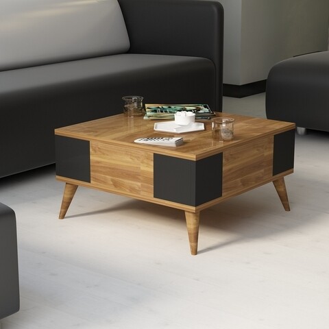 Masuta de cafea bogy1, gauge concept, 60x60x34 cm, aluna/negru