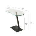 Masuta de cafea, Neostill, Fagioli, 70x75x40 cm, Negru