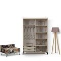 Dulap pentru haine, Comforty, Pasific Home Fuga, 140x216x60 cm, Stejar