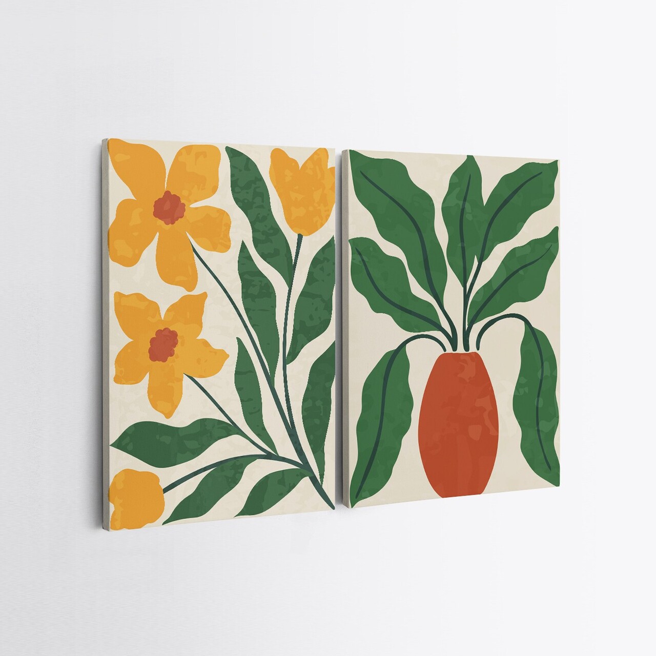 Set 2 tablouri decorative, 2KNV4387, Lemn, Multicolor - view 2